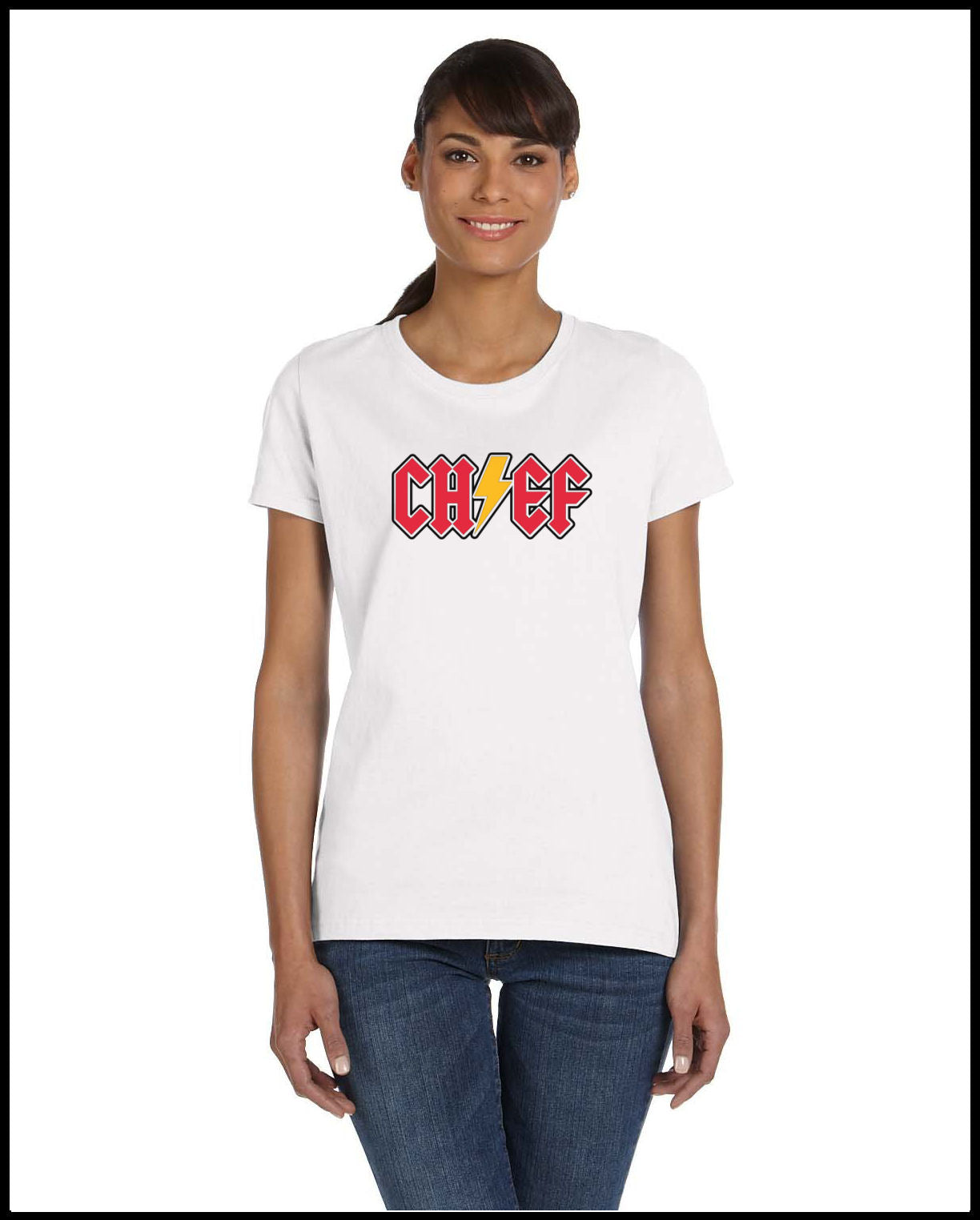 RockChief Black, Red & Yellow White T-Shirt