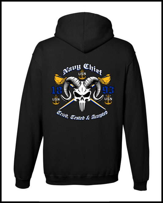 Black Chief Punisher Goat Hooded Sweatshirt