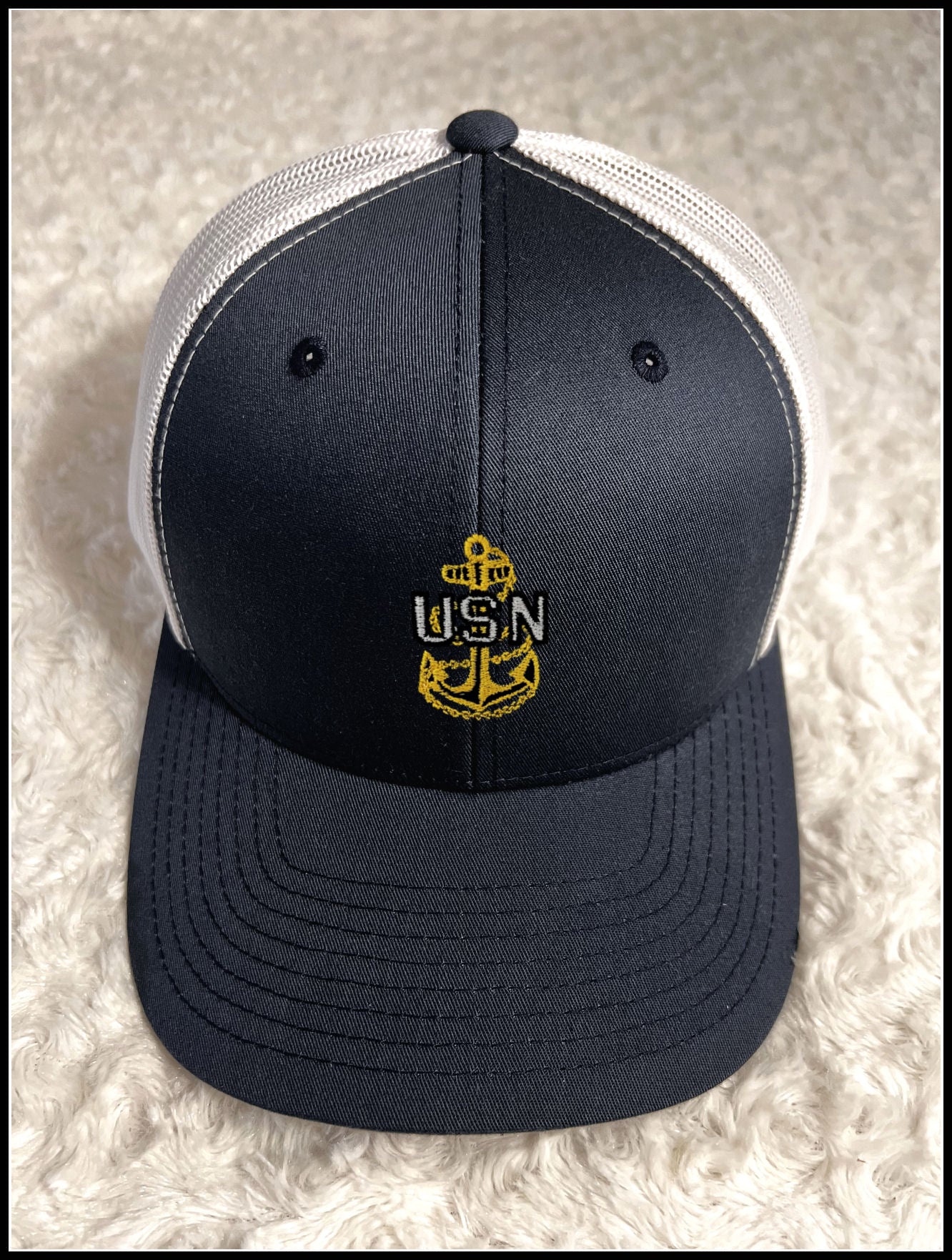 Navy & White CPO Trucker Hat