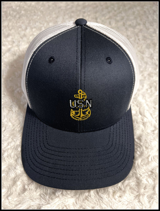 Navy & White CPO Trucker Hat