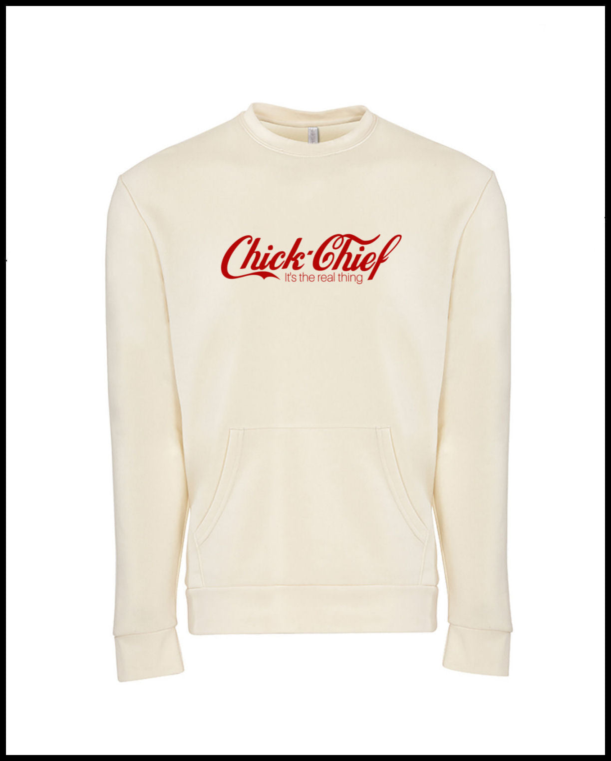 Chief Chick Real Thing Creme & Red Pocket Sweatshirt