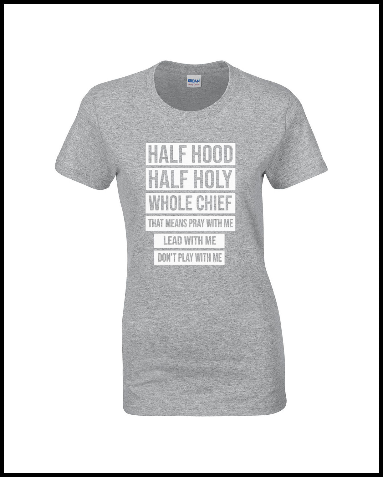 Whole Chief Grey & White T-Shirt