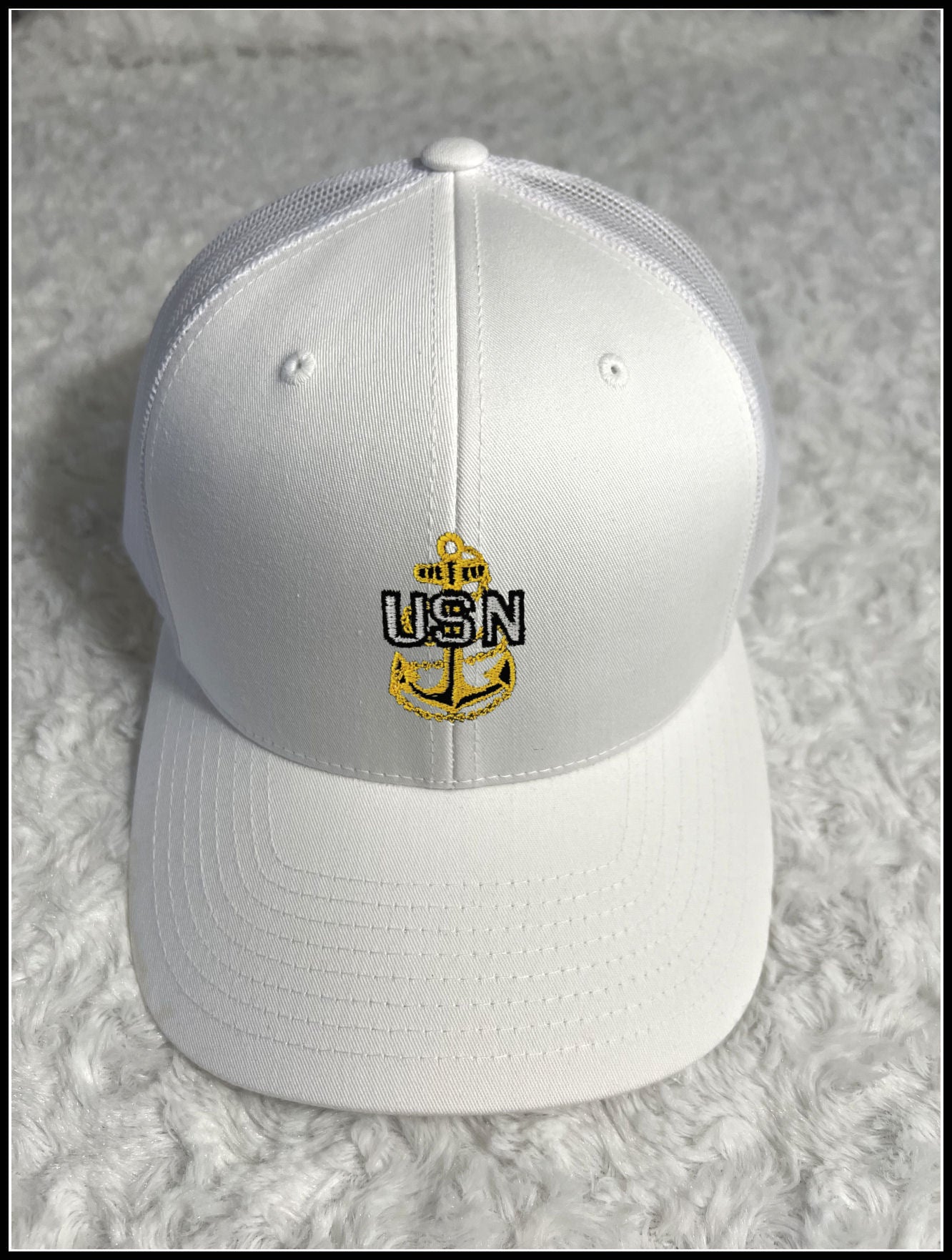 White CPO Trucker Hat