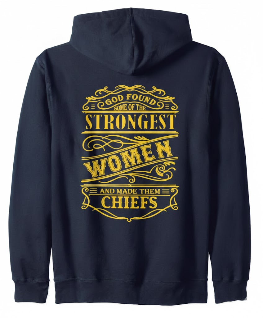 Strongest Women Navy Blue Hoodie