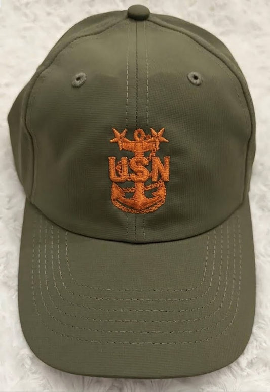 Military Green and Orange CPO Performance Hat