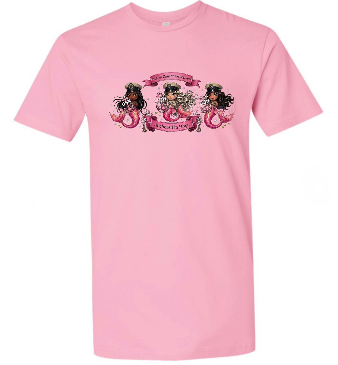 Breast Cancer Awareness Mermaids T-Shirts