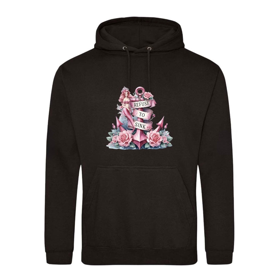 Black Refuse to Sink Hooded Sweatshirt