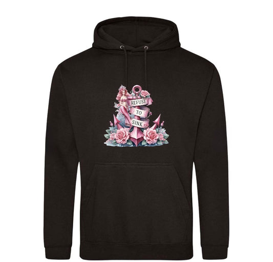 Black Refuse to Sink Hooded Sweatshirt