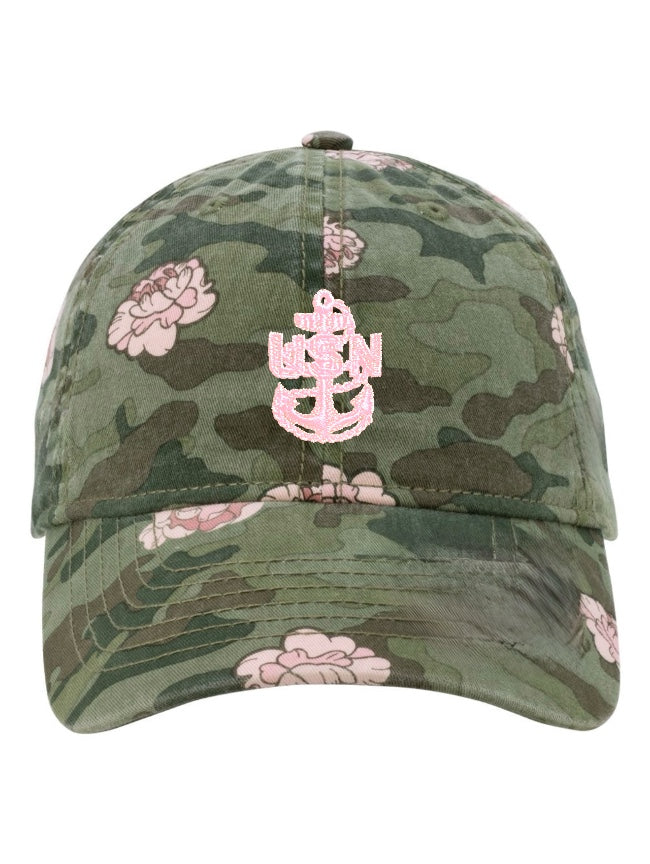 Camo and Floral CPO Ponytail Hat