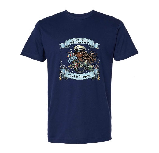 Autism Mermaid African American T-Shirt