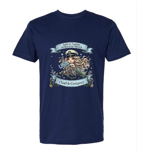 Autism Mermaid with Blonde Hair T-Shirt