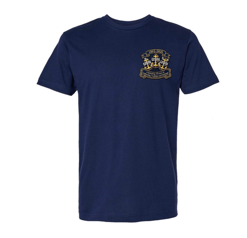 CPO 133 Years Navy Blue and Yellow T-Shirt