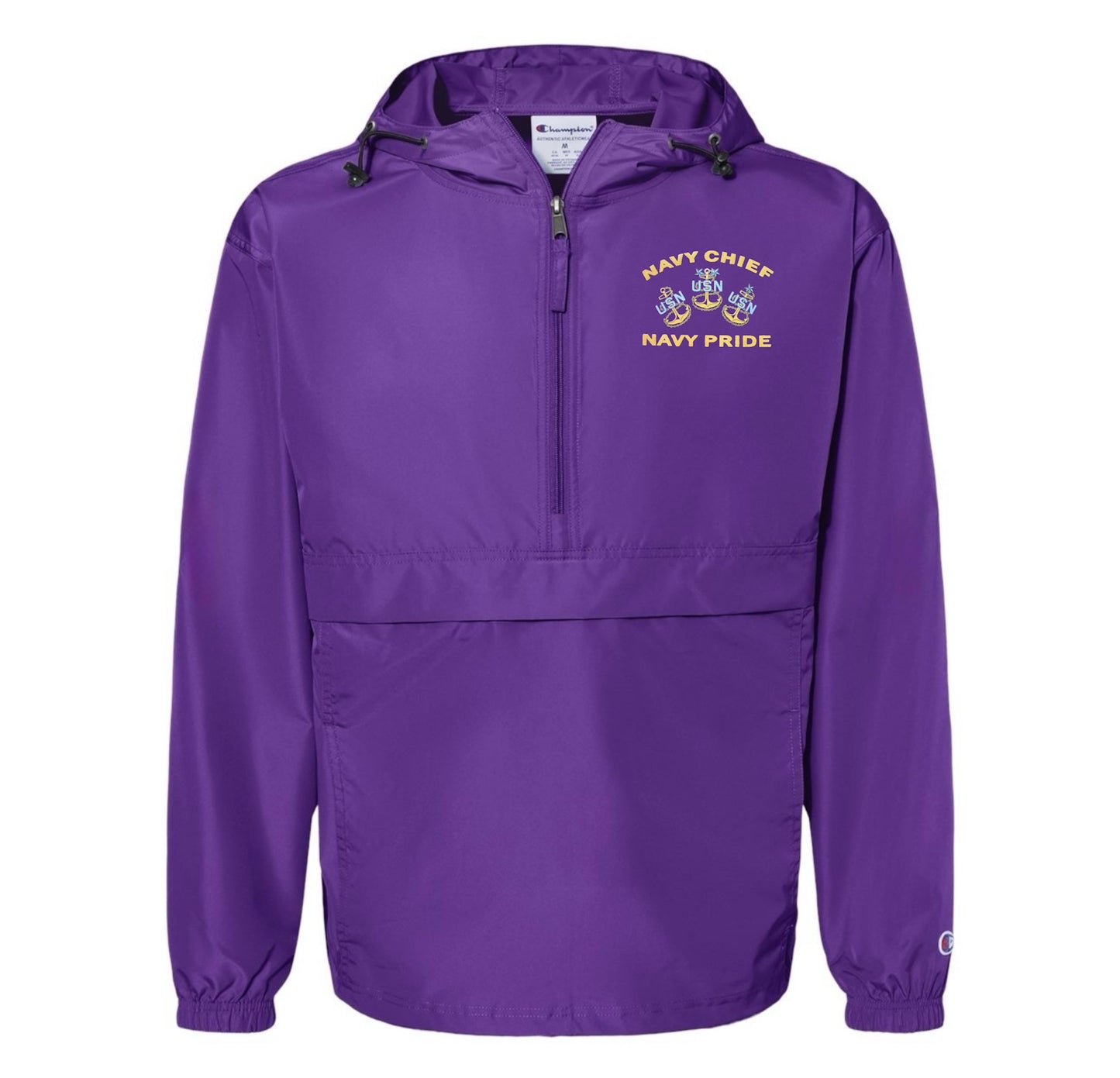 SKOL Female Goat Purple Champion Navy Chief Navy Pride Quarter-Zip Windbreaker