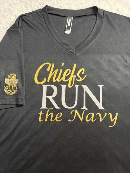 Dry Fit Chiefs Run the Navy Reflective T-Shirt