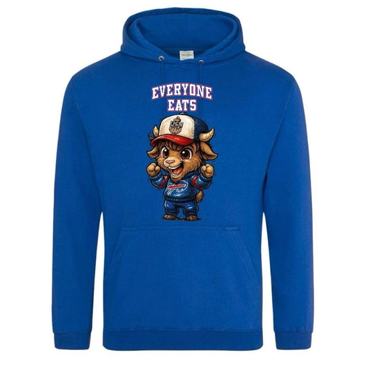 Goat Team Themed Royal Blue and Red Apparel with Slogan