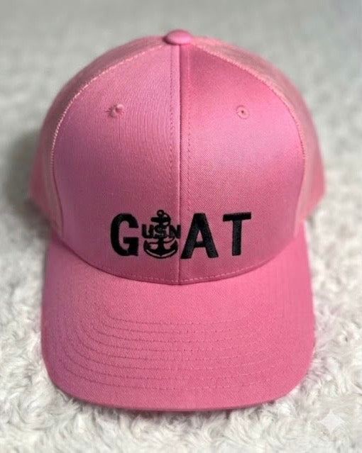 Pink with Black GOAT Trucker Hat