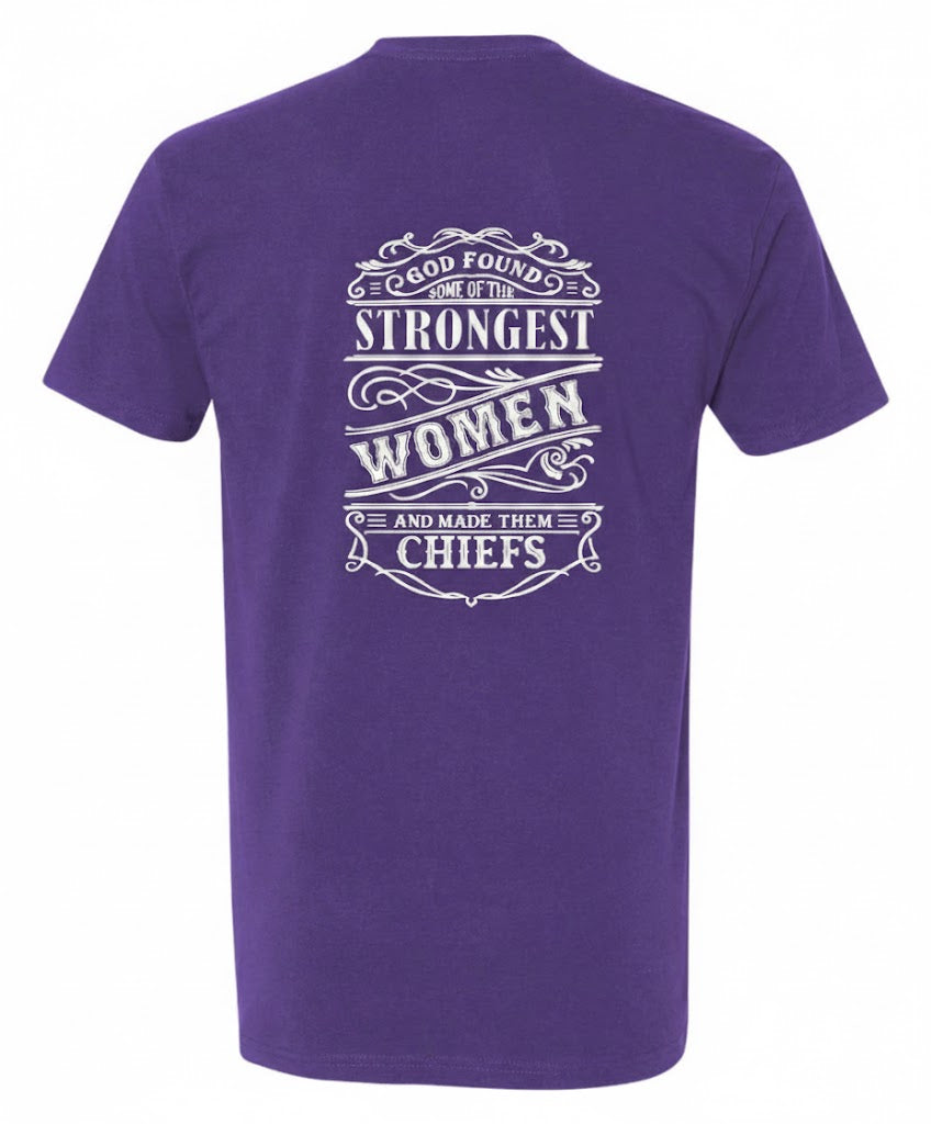 Strongest Women Purple and White T-Shirt