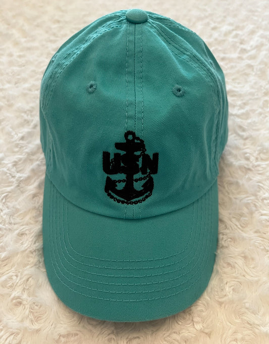 Tahiti Blue with Black Anchor CPO Hat