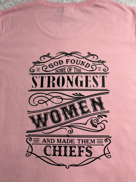 Strongest Chief Light Pink and Black T-Shirt