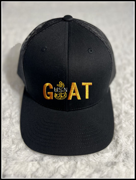 Black GOAT Trucker Hat