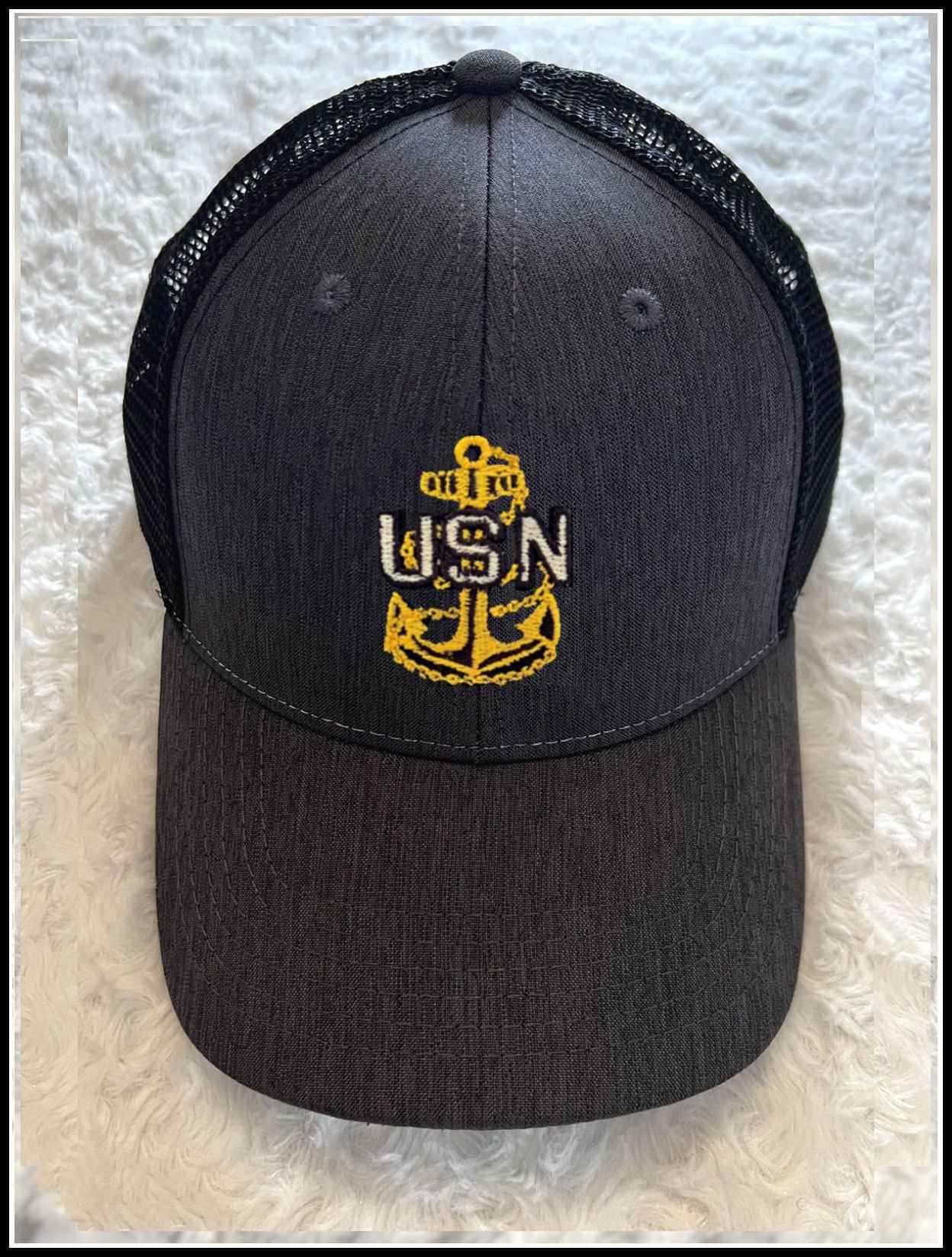 Heather Black and Gold CPO Trucker Hat