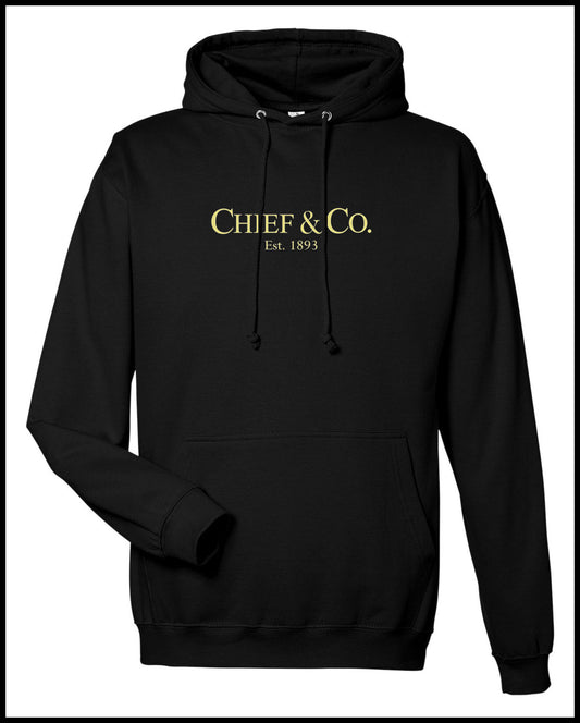 Chief & Co. Black & Cream Hooded Sweatshirt