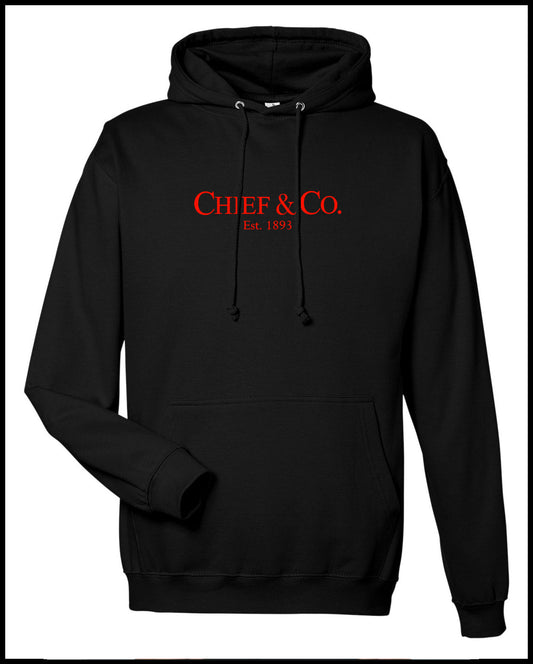 Chief & Co. Black & Red Hooded Sweatshirt