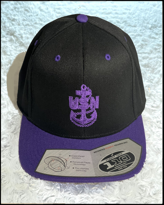 Black & Purple CPO Snapback Hat