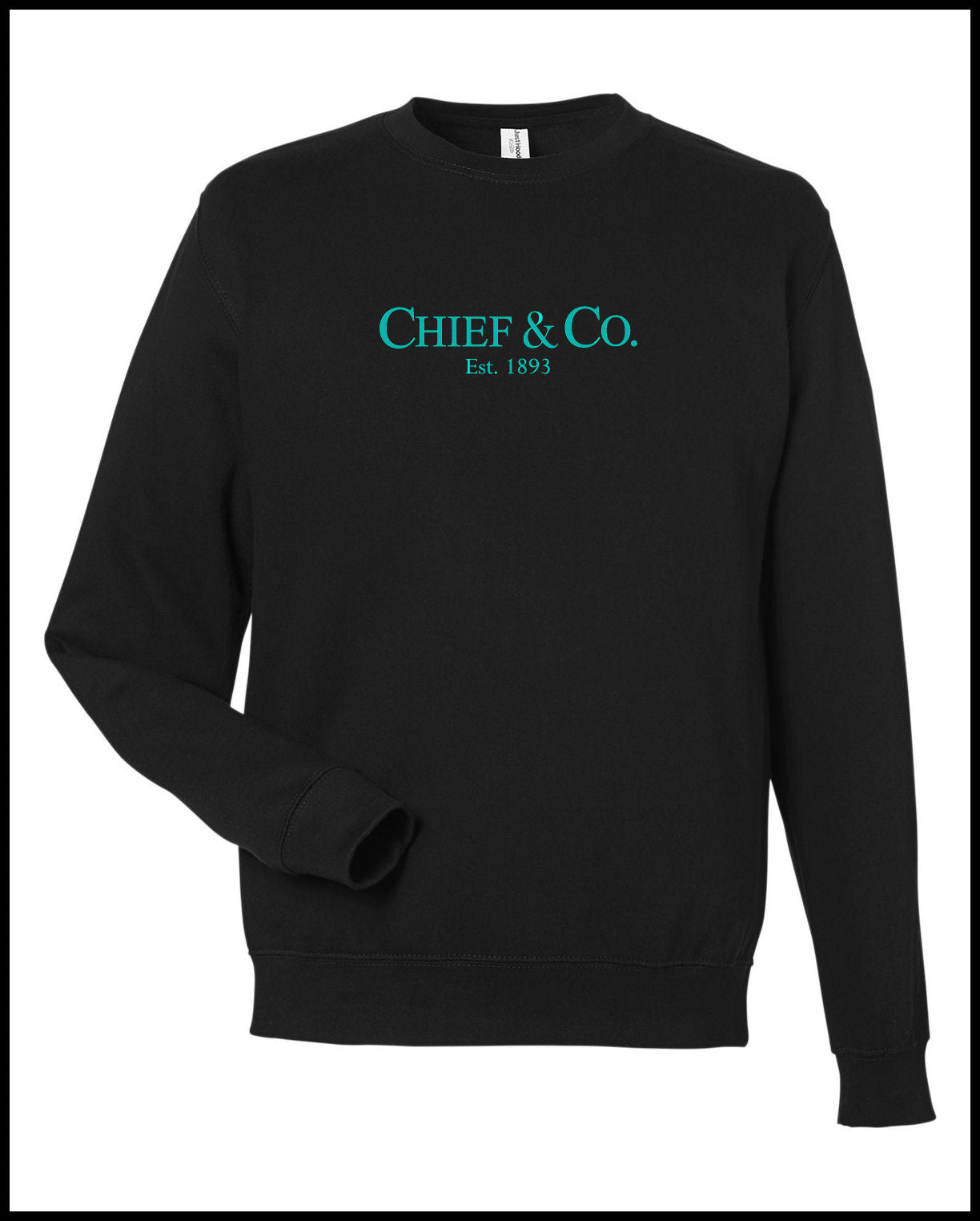 Chief & Company Black & Tahiti Blue Sweatshirt