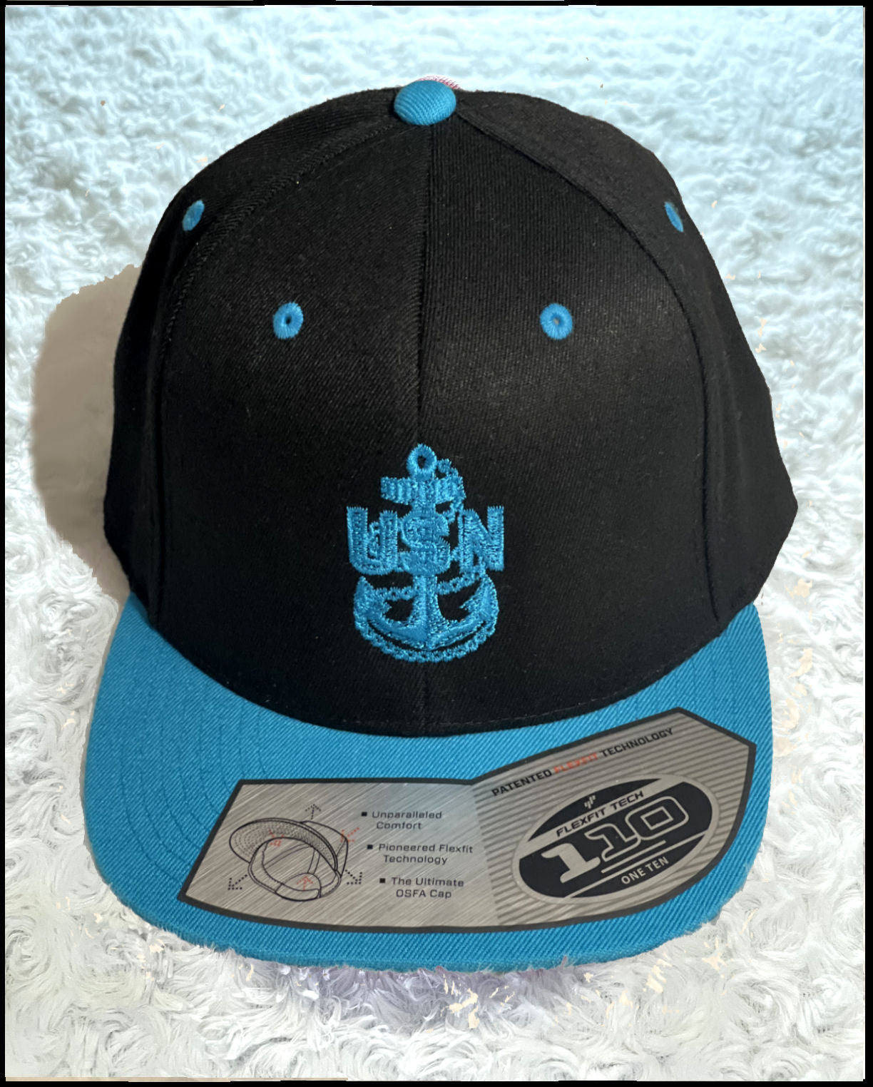 Black & Turquoise CPO Snapback Hat