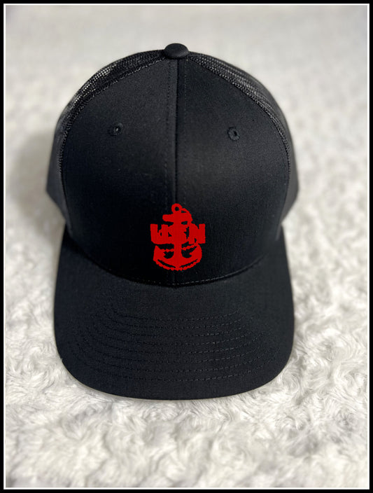 Black and Red CPO Trucker Hat