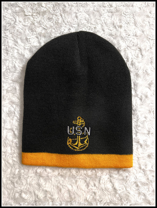 CPO Two Tone Knit Beanie Black