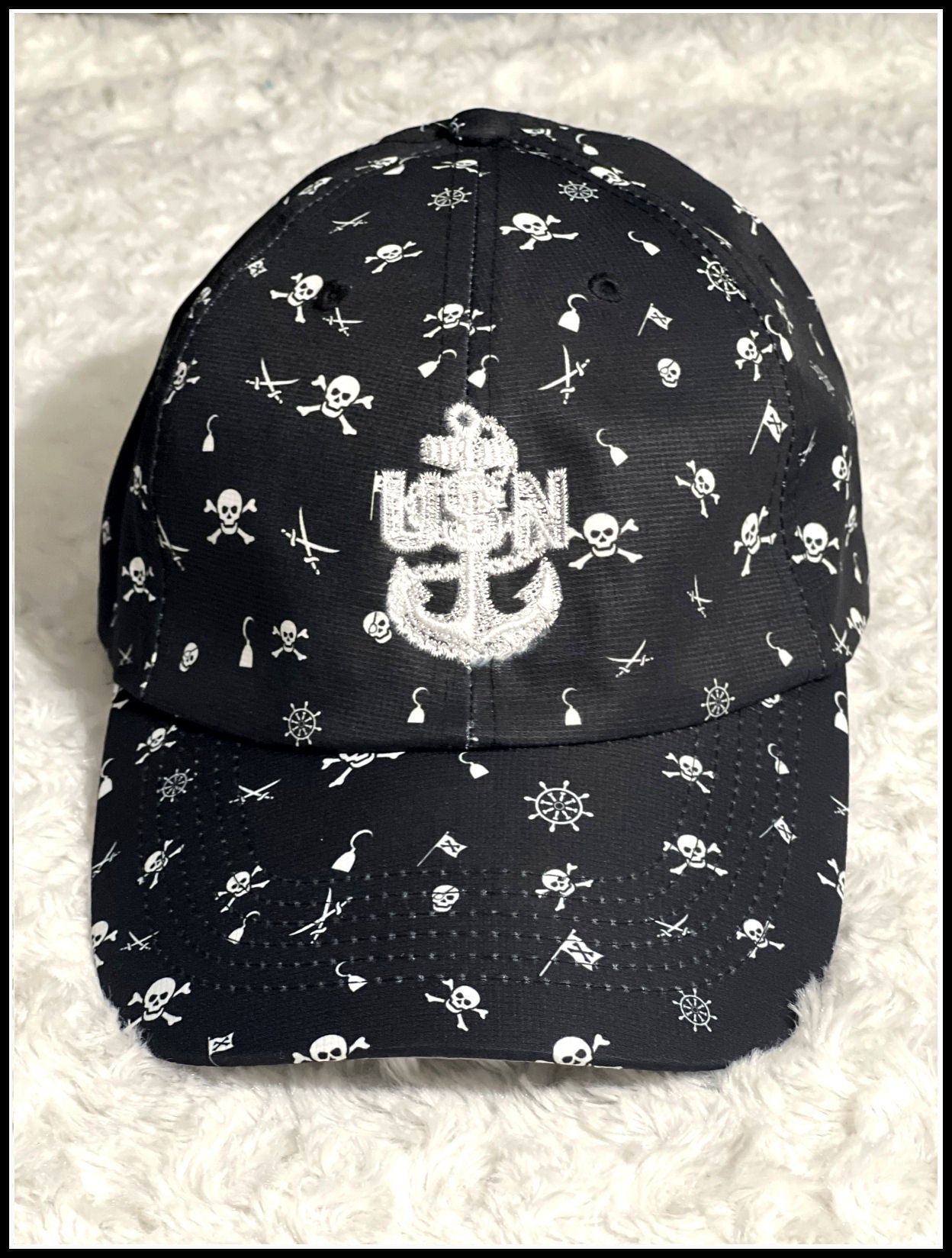 Black & White Pirate CPO Hat