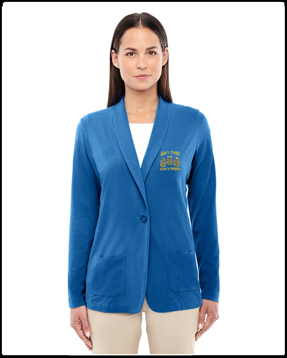 Blue Navy Chief Navy Pride Cardigan