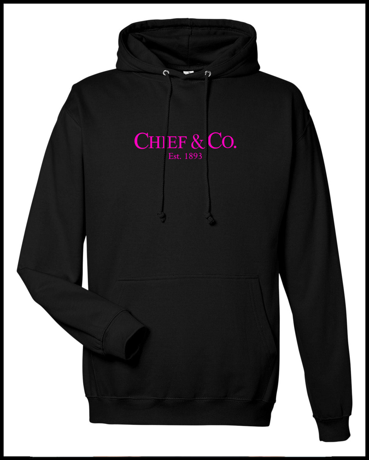 Chief & Co. Black & Pink Hooded Sweatshirt