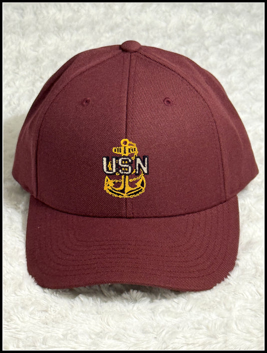 Burgundy CPO Snapback Hat