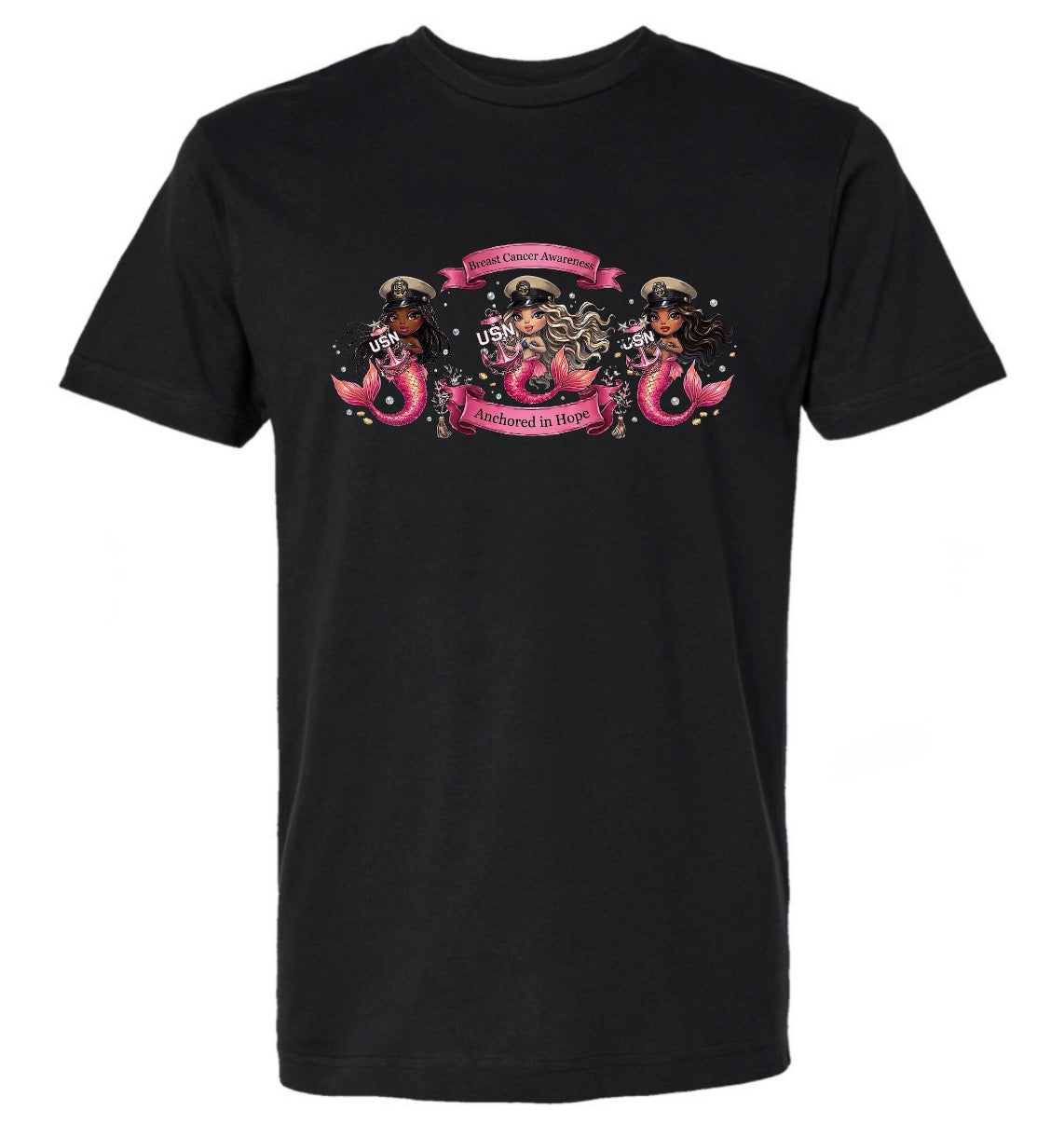 Breast Cancer Awareness Mermaids T-Shirts