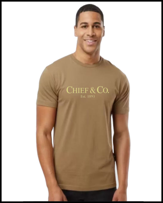 Chief & Company Coyote Brown & Cream T-Shirt