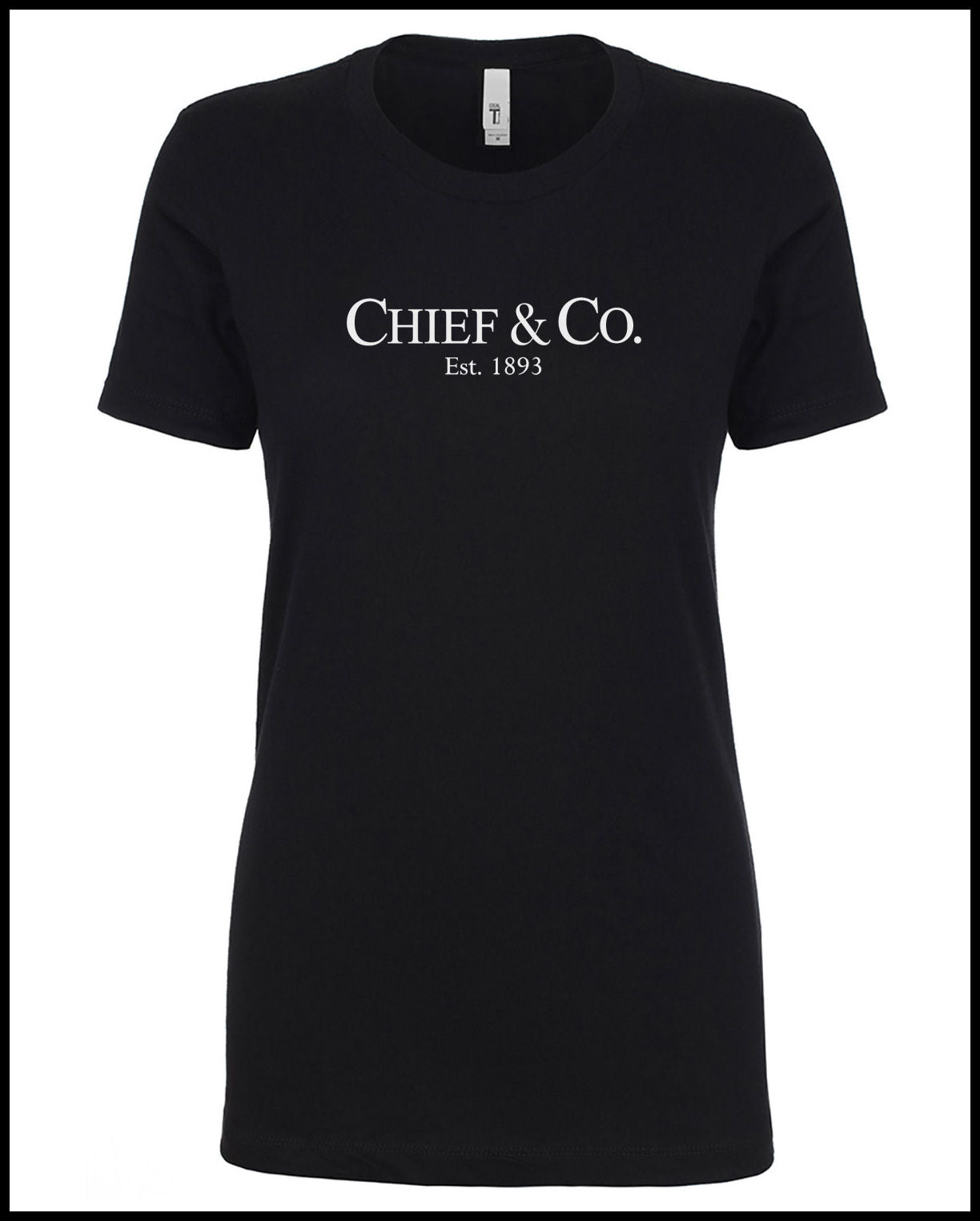 Chief & Company Black & White Ladies Cut T-Shirt