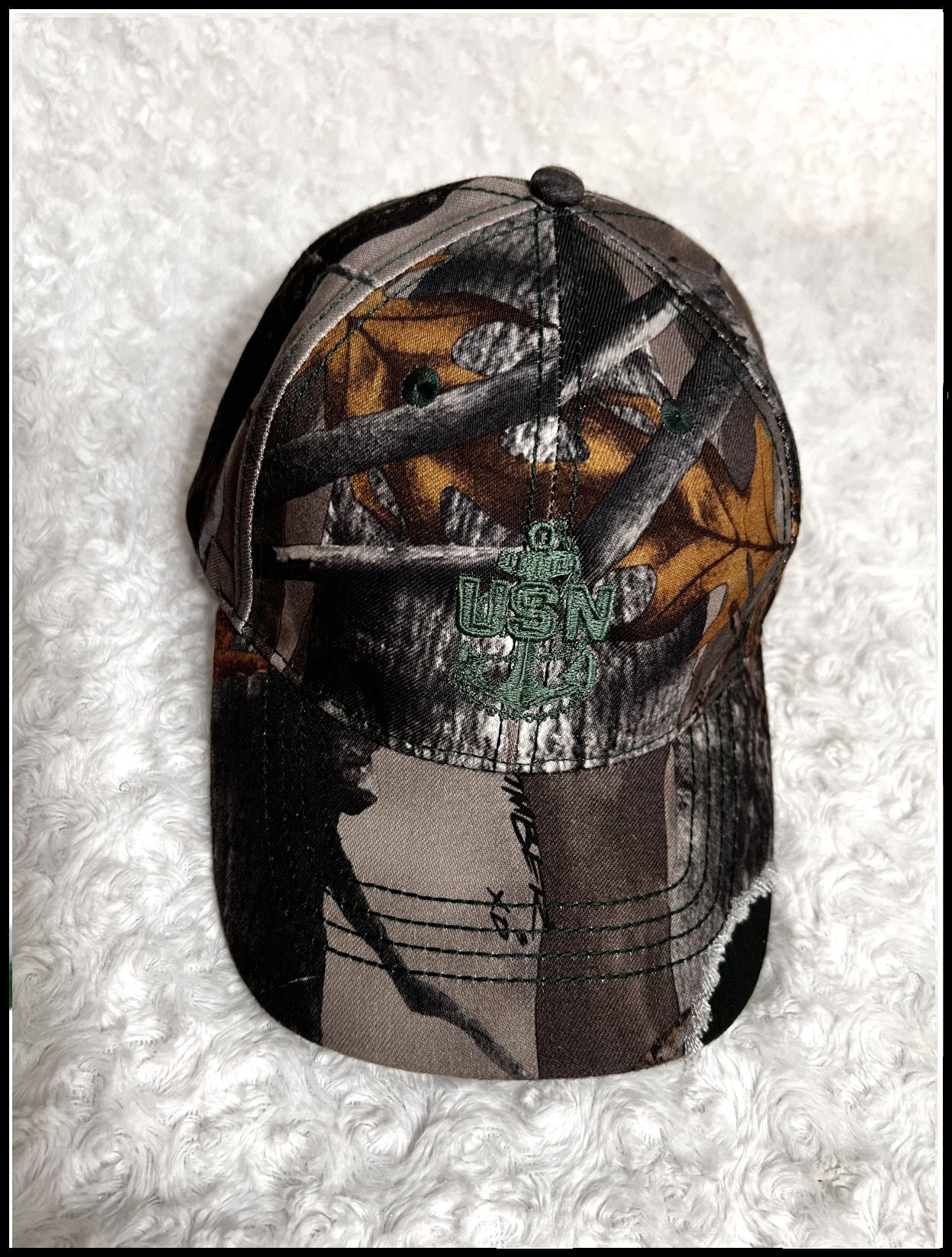 Distressed Hunters Camo and Green CPO Hat