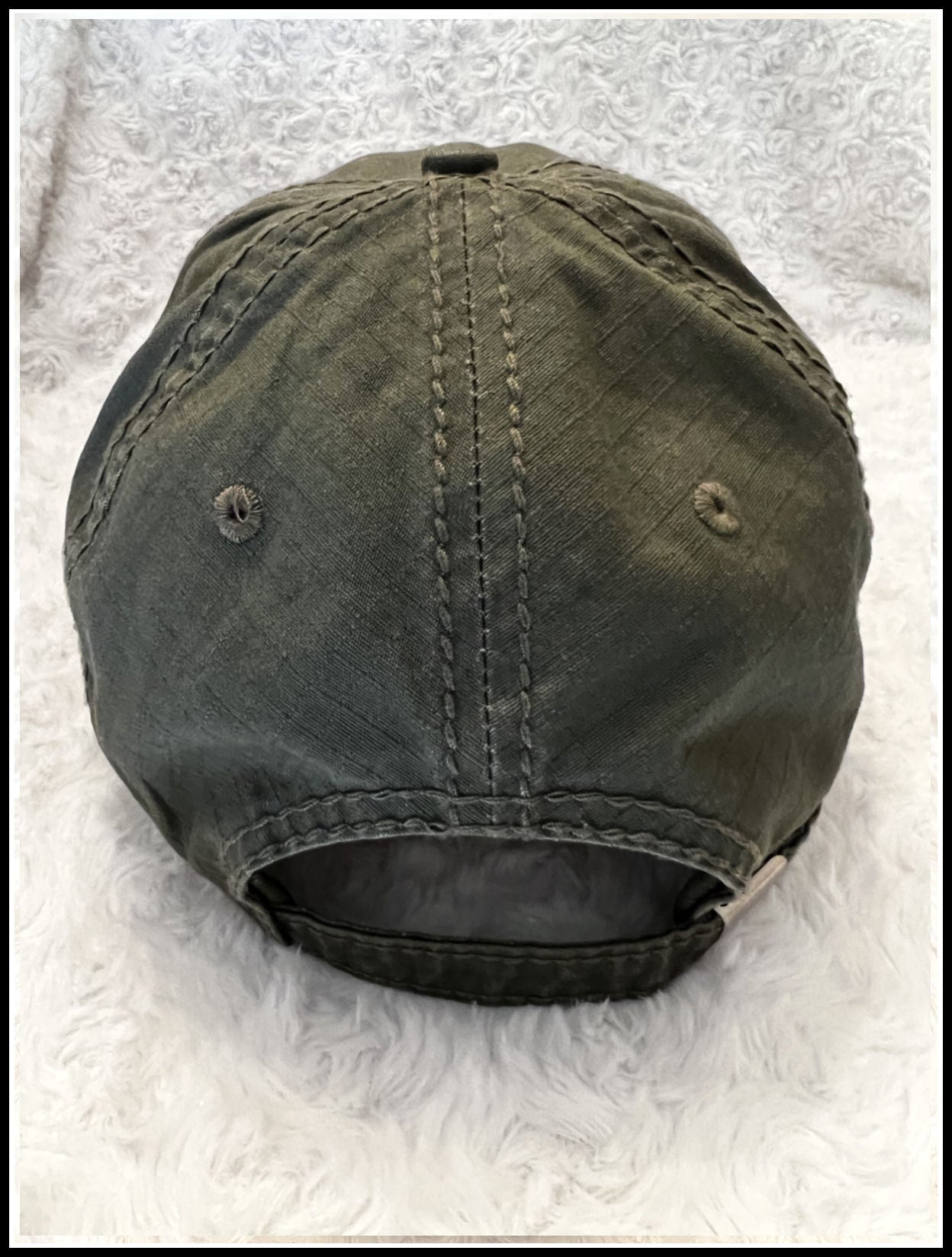 Military Green & Gold Distressed CPO Hat