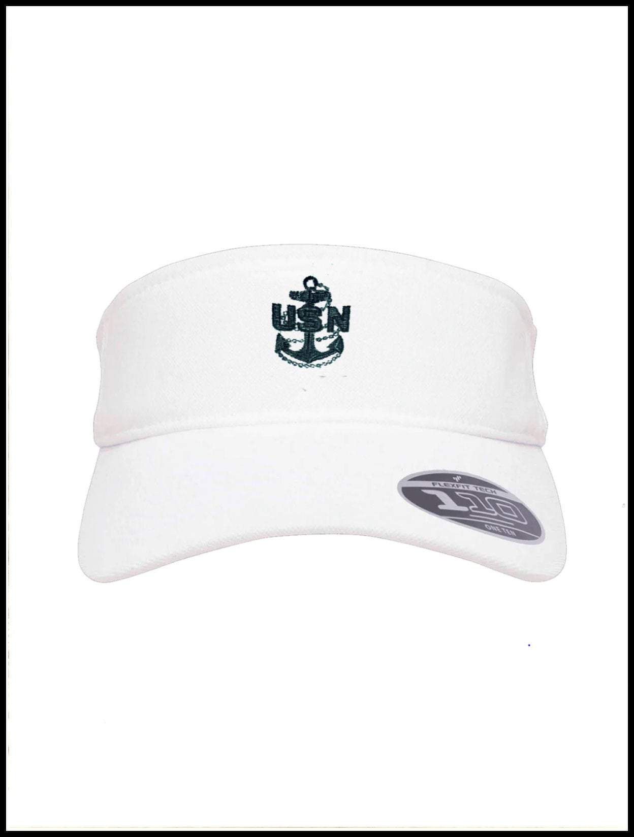 White & Navy CPO Visor