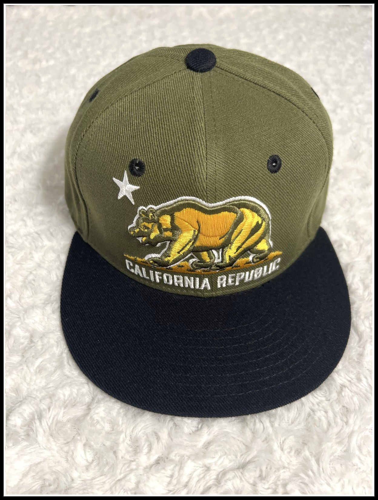California Military Green & Black Chief Hat