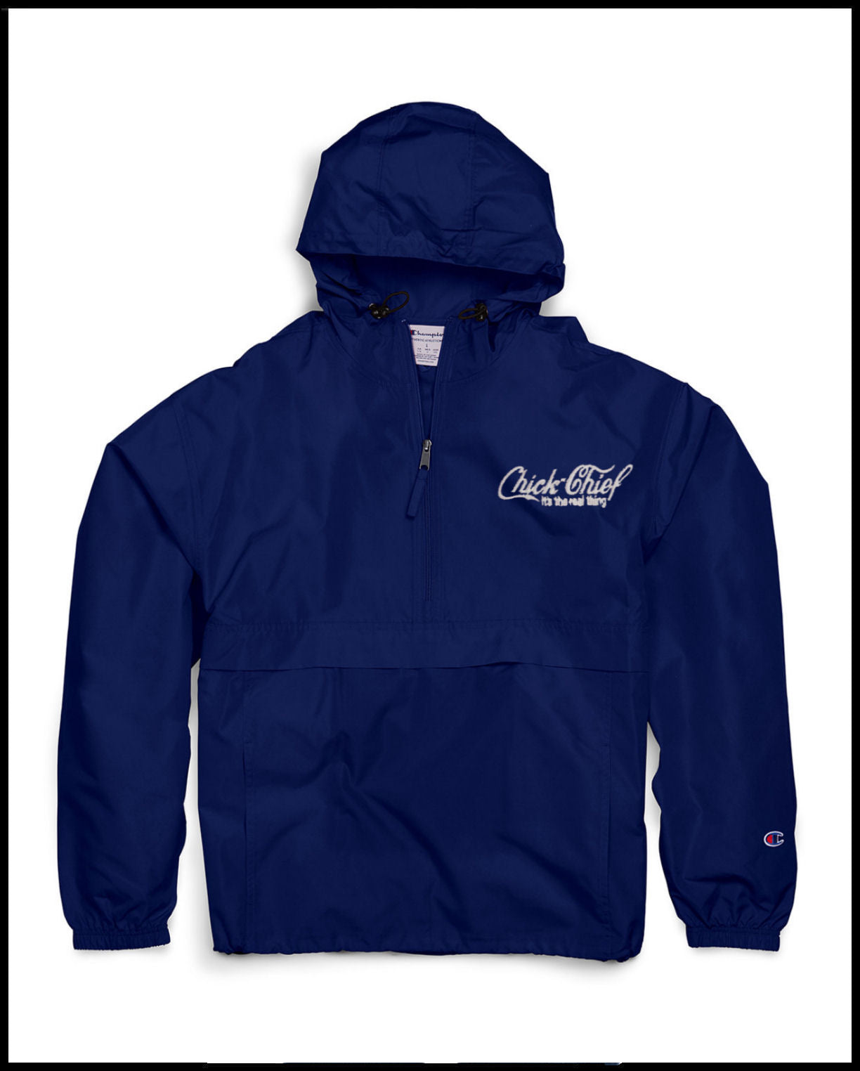 Chick Chief Real Thing Navy Blue Champion Quarter-Zip Windbreaker