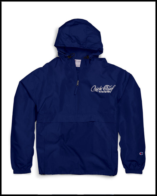 Chick Chief Real Thing Navy Blue Champion Quarter-Zip Windbreaker