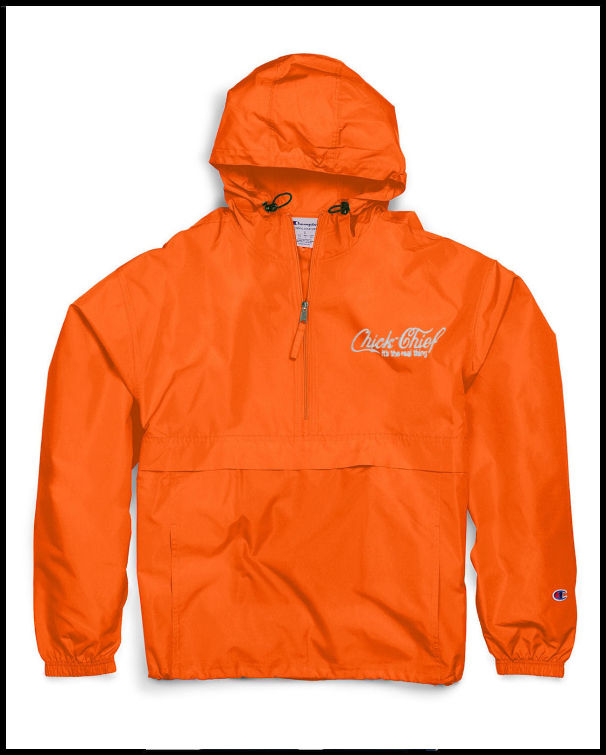 Chick Chief Real Thing Orange Champion Quarter-Zip Windbreaker