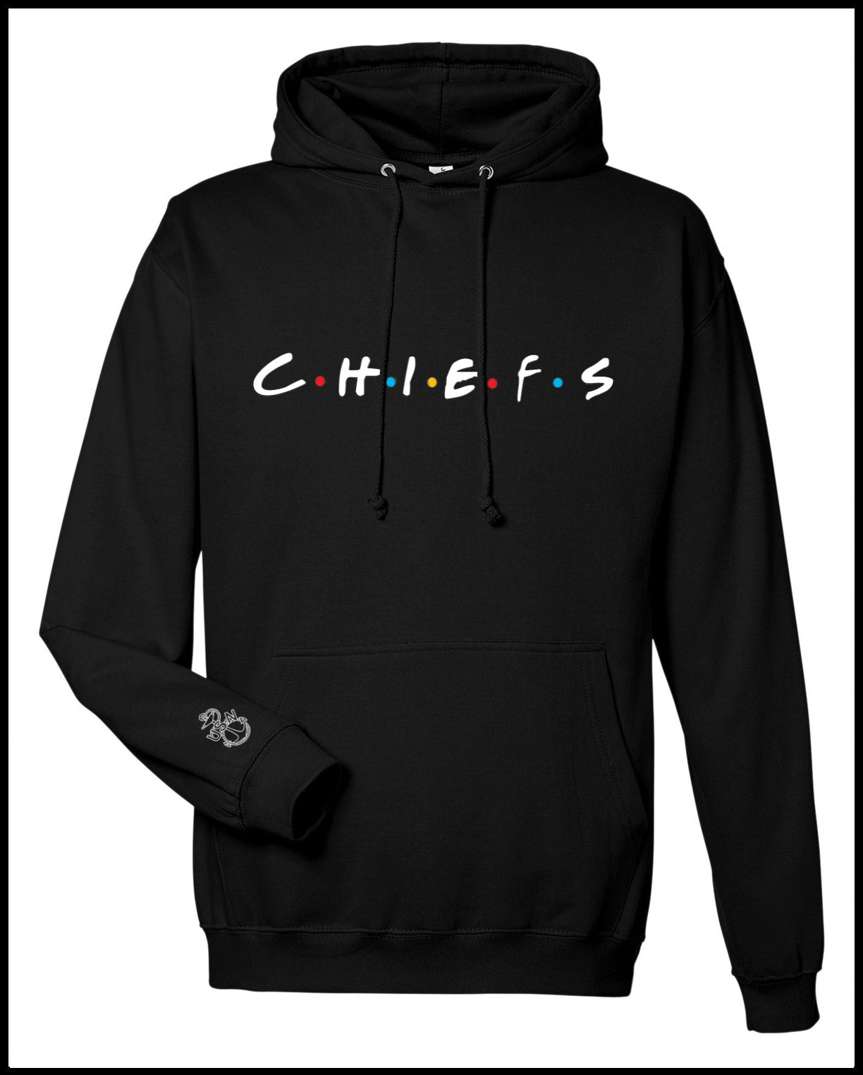 Chiefs (Friends) Black & White Hooded Sweatshirt