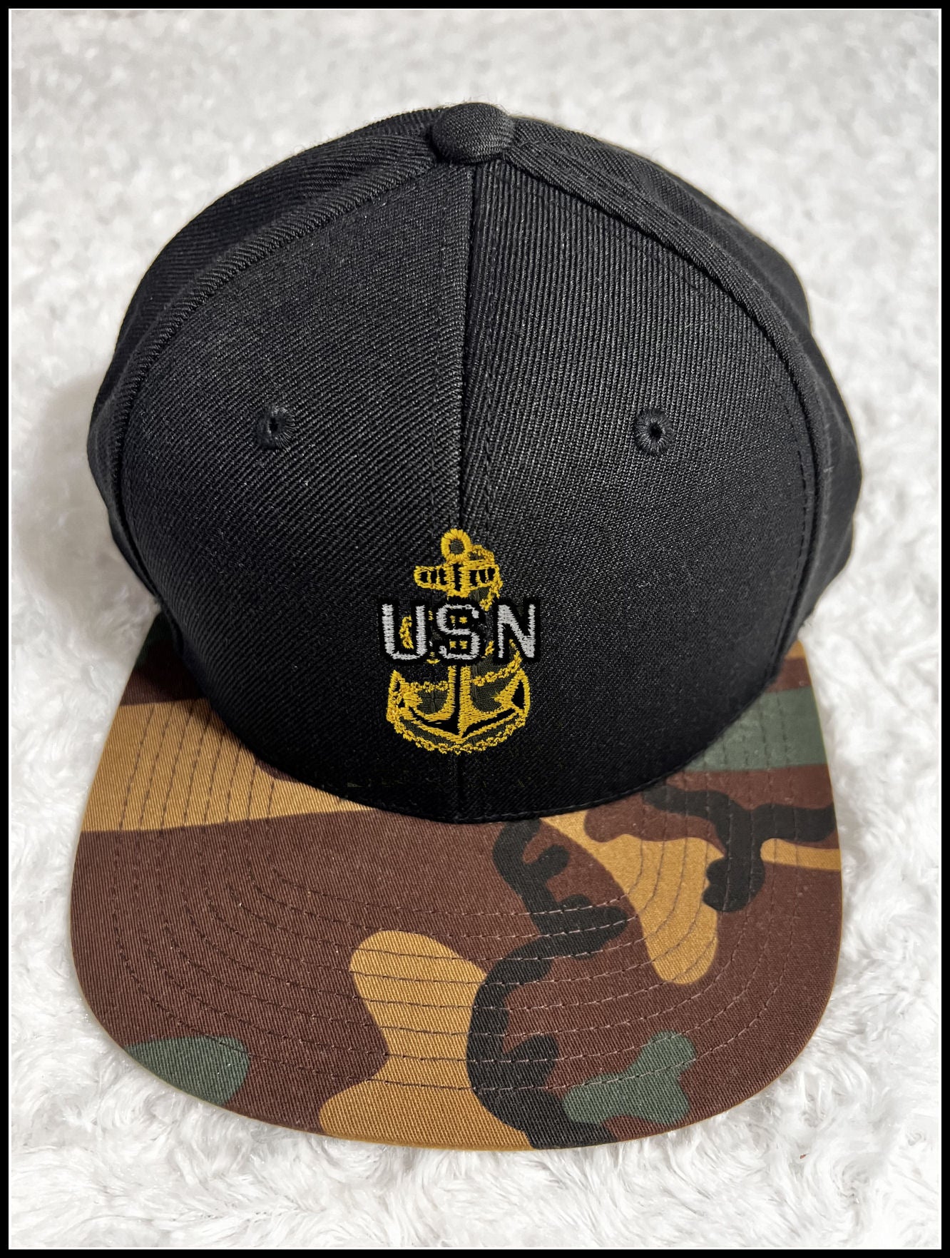 Black & Camouflage CPO Snapback Hat