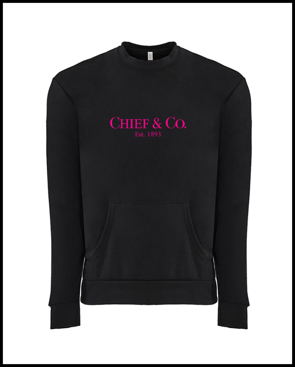 Chief & Company Black & Pink Pocket Sweatshirt