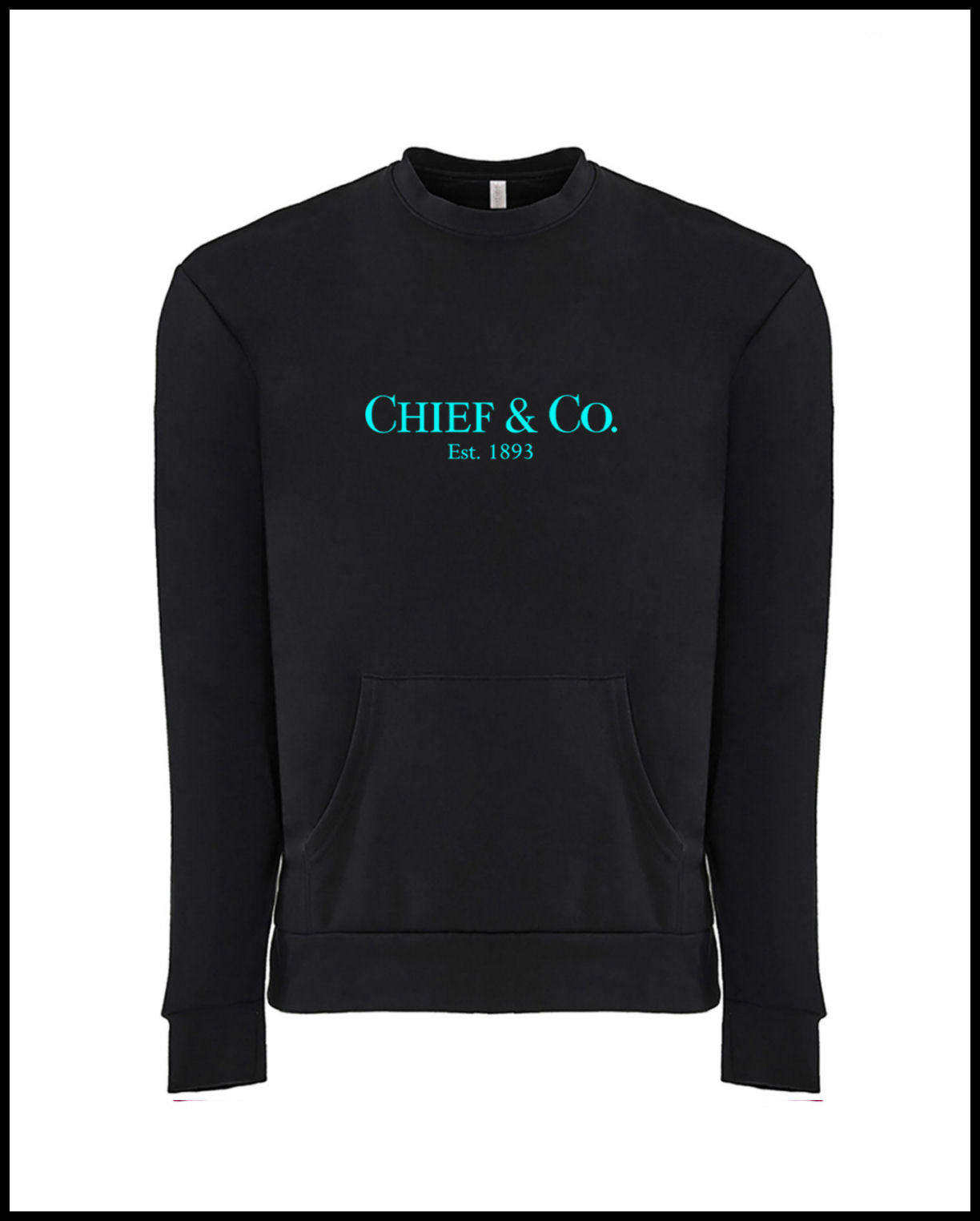 Chief & Company Black & Tahiti Blue Pocket Sweatshirt
